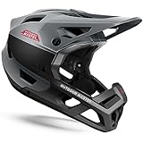 OutdoorMaster Full Face Mountain Bike Helmet for Men & Women-Two Removable Chin Pad Mountain Bike Helmet, Ventilation Lightweight Racing Downhill DH BMX MTB Helmet - Slate Grey,M