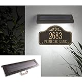 Solar Lights Outdoor for House Numbers - Black Adjustable Outdoor Solar Light for Address Sign Plate - Wall Light for Home,Garden,Patio and Yard