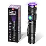 DARKBEAM UV 395nm Flashlight USB Rechargeable, Wood's lamp Black Light, Handheld Ultraviolet LED Portable with Clip, Resin Curing/Spot Scorpions/Fluorescer/Detector for Pet Dog Urine