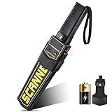 Handheld Metal Detector Wand,Security Wand,Portable Adjustable Sound & Vibration Alerts, Detects Weapons Knives Screw (High Sensitivity, Black)…