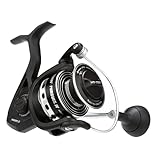 PENN Pursuit IV Inshore Spinning Fishing Reel, Size 4000, HT-100 Front Drag, Max of 15lb, 5 Sealed Stainless Steel Ball Bearing System, Built with Carbon Fiber Drag Washers,Black/Silver