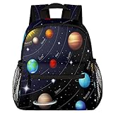 AUUXVA Kids Backpack Galaxy Solar System Toddler Preschool Backpack Shoulder Travel School Bags (Solar System)