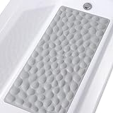 Non-Slip Bathtub Mat OTHWAY Soft Rubber Bathroom Bathmat with Strong Suction Cups (Grey)