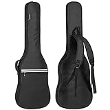 CAHAYA Electric Guitar Bag Gig Bag 6mm Padding Padded Backpack with Reflective Bands Soft Guitar Case Black CY0225