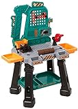 Amazon Basics Kids Workbench Construction Playset with Tools, Accessories, Play Helmet & Play Safety Goggles, for Kids Ages 3 and Up