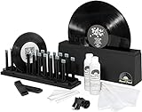 Big Fudge Vinyl Record Cleaning Kit for Vinyl Records - Includes Cleaning Machine & Vinyl Record Cleaning Care Solution - Microfiber Cloth & Rack for Record Player Accessories