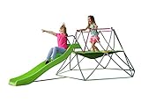 Climbing Dome with Slide, Kids Jungle Gym Outdoor, Dome Climber for Kids Outdoor, Geodome, Indoor/Outdoor Climbing Structures for Kids, Monkey Bars Climbing Tower - Age 3-10 Play Sets - 55 inches Mat