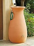 Gardener's Supply Company 65 Gallon Rainwater Collection Urn | Rain Barrel Storage for Rainwater | Eco Friendly Outdoor Rain Catcher & Container | Hose Included | Brass Spigot | Removable Top