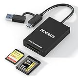 XQD SD Card Reader, USB USB-C to XQD SD Card Reader Adapter, Support Sony G/M Series, Lexar 2933x/1400x USB Mark XQD Card, SD/SDHC Card