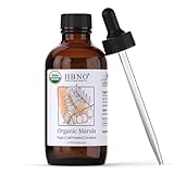 HBNO Organic Marula Oil - Huge 4 oz (120ml) Value Size - USDA Certified Organic Marula Seed Oil, Cold Pressed for Face, Body, Lips, Shampoo & Conditioner