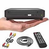 Ceihoit DVD Player HDMI for TV 1080P, Mini HD CD DVD Players for Home, HDMI and RCA Cable Included, USB 2.0, All Region Free, Breakpoint Memory, Built-in PAL/NTSC