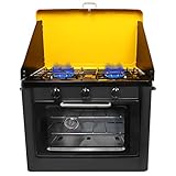 Chaoos Portable Camp Oven, Outdoor Camp Oven With 2 Stove Top Burners, Propane Oven Stove Combo (Propane Not Included)