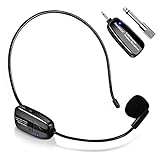 Wireless Microphone Headset, XIAOKOA 2.4G Wireless Mic, 50m Stable Wireless Transmission, Headset And Handheld 2 In 1, For Voice Amplifier, Camera Recording, Speaker