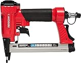 Arrow PT50 Oil-Free Pneumatic Staple Gun, Professional Heavy-Duty Stapler for Wood, Upholstery, Carpet, Wire Fencing, Fits 1/4”, 5/16”, 3/8', 1/2', 9/16” Staples , Red