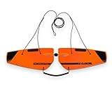 Subwing - Fly Under Water - Towable Watersports Board for Boats - 1, 2, 3, 4 Person Tow - Alternative Pull Behind to Water Skiing, Flying Tubes & Tube Floats (Orange Fusion)