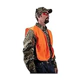 Allen Company Adult Blaze Orange Hunting Vest with a Hook and Loop Closure - High-Visibility Saftey Gear for Men and Women - Fits over Clothes and Jacket - Medium