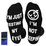 Zicozy Birthday Gifts for Men Dad Father Husband Grandpa Mens Socks Gifts For Him,Funny Socks Gift Ideas for Fathers Day Black1 Large