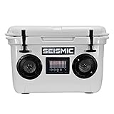 Seismic Audio - SC37WS-White - 37 Quart White Hard Cooler Box with Built-in Bluetooth Speakers