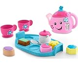 Fisher-Price Laugh & Learn Toddler Learning Toy Sweet Manners Tea Set with Smart Stages for Pretend Play Ages 18+ Months