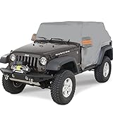 Big Ant Car Cover,Waterproof 6 Layers Car Cab Cover for Je-ep Wrangler 2 Doors,Heavy Duty Half Car Cover Protect from Snow Rain Hail Sunshine,Fit for SUV J-eep Wrangler JKU JLU 1987-2022