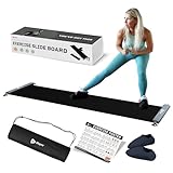 Lifepro Exercise Slide Board for Working Out - Exercise Sliding Board Mat With for Endurance & Strength Building Exercises - Hockey and Skating Slideboard Workout Exercise Equipment with Booties