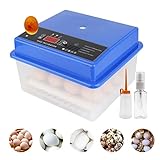 16 Eggs Incubator Hatching Incubator with Automatic Turner for Hatching Turkey Goose Quail Ducks Chicken Eggs,Built-in Egg Candler Tester,Small Egg Hatcher Machine by Safego(Blue)