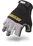 Ironclad mens Work Glove MACH 5 VIBRATION IMPACT, Black and Grey, Large Pack of 1 US