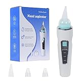 TopQuaFocus Nasal Aspirator for Adult with Electric Advanced Nose Sucker Cleaner Machine Replaceable Clean Soft Nozzle and Lavage Care System