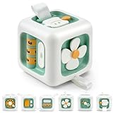VoMii Montessori Toys for 1 Year Old, Activity Busy Cube Sensory Toys for Toddlers,1 Year Old Toy Travel Toys Educational Learning Toys Birthday Gift for 12-18 Months Baby Kids - Mint Green