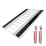 Ruedamann 85'L x 54'W Aluminum Tri-Fold Snowmobile Loading Ramp, Holds up to 1500 lbs, DIY Loading Ramp with Multi-use, Foldable Loading Ramp for Lawnmowers,ATVs,UTVs, Motorcycles,Trucks etc