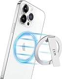 ZXM Phone Kickstand for Magsafe, Magnetic Phone Stand, Removable Cell Phone Holder, Aluminum Phone Bracket for iPhone 15,14,13,12,11 Series, Samsung, Google(Silver)