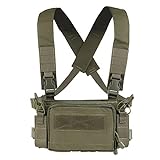 Huenco Camouflage Tactical Vest Airsoft Ammo Chest Rig 5.56 9mm Magazine Carrier Combat Tactical Military