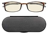 ThinOptics Milano Aluminum Case + Frontpage Brooklyn Rectangular Reading Glasses, Rectangle/Tortoise, 44 mm + 2.5