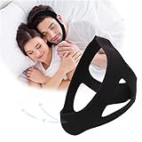 Chin Strap for CPAP Users, Chin Strap for Snoring, Anti Snoring Chin Strap, Adjustable and Breathable Anti Snoring Devices, Snore Stopper Suitable for Men and Women, Black