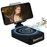 Cell Phone Stand with Wireless Bluetooth Speaker Compatible for Any Smartphones,Anti-Slip Design Phone Holder with HD Surround Sound Bluetooth Speaker for Home,Office,Outdoor