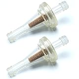 Inline Fuel Filter - Small Universal Fuel Filters (Pack of 2) for 1/4 Fuel Line Gas Engine Motorcycle Dirt Bike Scooter ATV Quads