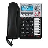 AT&T ML17939 2-Line Corded Telephone with Digital Answering System and Caller ID/Call Waiting, Black/Silver