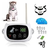 iMeshbean Electric Wireless Dog Fence, Pet Containment System, Pets Dog Containment System Boundary Container with IP65 Waterproof Dog Training Collar Receiver, Adjustable Range (2 Dogs System)