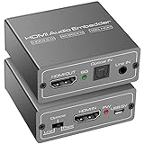 HDMI Audio Embedder Inserter Digital Analog Audio + DVI to HDMI Support TOSLINK Optical 3.5mm Jack AUX Audio Input 4K60Hz 18Gbps HDR CEC HDCP2.2
