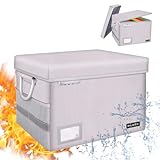 Fireproof File Box with Lid, BALAPERI Portable File Box with Handle, Locking File Organizer Storage Box for Hanging Letter/Legal Folders, Collapsible Office Home File Storage Bin with Label