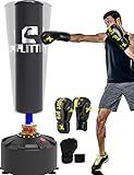Xsport Pro Freestanding Punching Bag 70’’-203 lb with 12OZ Pro Boxing Gloves and Handwraps ,Boxing Bag with Stand for Adult Youth Heavy Bag for Home Gym ,MMA Muay Thai Fitness