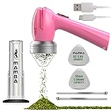 Mamba V2-55 Electric Herb Grinder , USB Rechargeable Automatic Grinder Fast Mill with Aluminum Alloy Head, includes Herb and Spices Holding System (Pink)