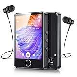 64GB MP3 Player with Bluetooth 5.3, AGPTEK M1 2.8 inch Full Touch Screen Portable MP3 Music Player Built-in HD Speaker, Supports Up to 128GB