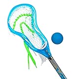 Franklin Sports Kids Mini Lacrosse Stick + Ball Set - Venom Youth Plastic Lacrosse Stick for Beginners - Perfect Set for Kids + Toddlers - Blue