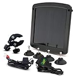 Battery Tender 5 Watt 12 Volt Solar Panel Charger and Maintainer with Charge Controller, IP67 Weatherproof, Includes Windshield and Handlebar Mounts, Ring Terminal Cable and ODBII Connector