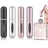 obscyon 4 Pcs 5ml Portable Mini Refillable Perfume Atomizer Spray Bottle Scent Pump Case for Travel