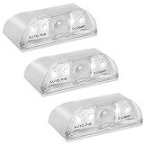 Houcopa LED Keyhole Light (3 Pack), Motion Detector Night Light, Infrared PIR Auto Motion Sensor Detection Door Lock Lamp, Battery Operated with 4 LED Beads for Door, Kitchen, Hallway, Stairway,etc