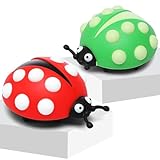 SYAEQ Pop Stress Balls Fidget Toys, 3D Ladybug Popping It Push Bubble Sensory Balls Fidget Toy, Soft Silicone Squeeze Toys for Kids Adults Stress Relief Party Favors