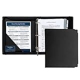 Samsill Classic Professional 3 Ring Zippered Binder, 2 Inch Round Ring, Portfolio Organizer for 8.5x11” Documents, Binder with Zipper, Silver Corner Accents, Black
