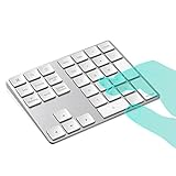 Bluetooth Number Pad Keyboard,10 Keys Rechargeable Wireless Portable External Numeric Keypad Numpad Data Entry with Multiple Shortcuts Compatible for Computer Laptop Windows Surface iMac MacBook